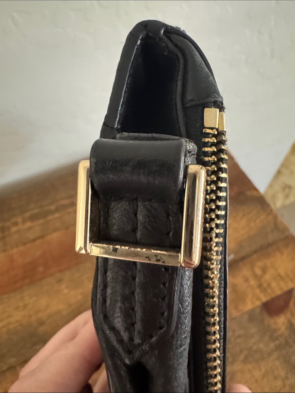 Tory Burch Black Pebbled Leather Crossbody with Gold Logo - Picture 9 of 9